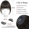 MYMYDA Clip in Bangs 100% Real Human Hair Extensions Clip
