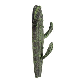 Treasure Gurus Boho Style Metal Green Cactus Wall Mount Triple Hook Western Coat Hat Rack Storage Hanger Rustic Bedroom Home Decor