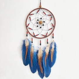 Dream Catchers Handmade Feather Native American Circular Net for KidsBedroom Wall Hanging Decoration Decor Nursery Wall Art Ornament Craft