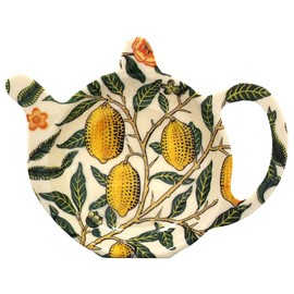 The Leonardo Collection Fruits Teabag Tidy By William Morris | Elegant Ceramic Teabag Holder with Iconic Fruits Design | Perfect for Tea Time or as a Decorative Kitchen Piece