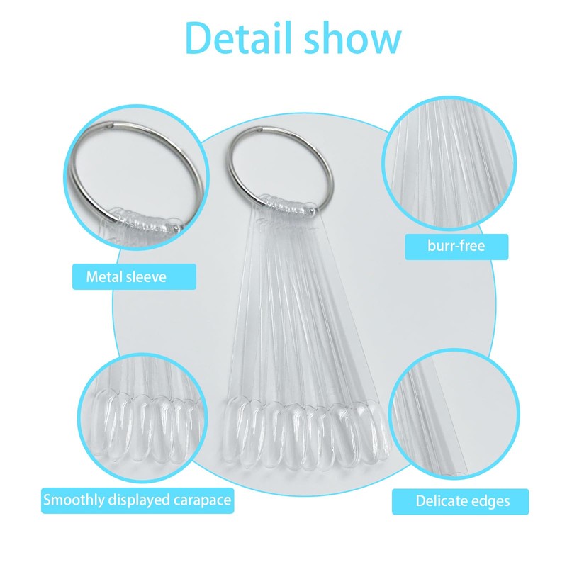 250 Pcs Plastic Nail Swatches Sticks, Clear Nail Swatch Sticks
