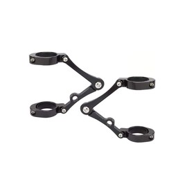 JPMODAO Motorcycle Headlight Stay, Compatible with Harley Motorcycle Headlight Bracket, Turn Signal Bracket, Front Fork Mounting Bracket, Universal Front Light Bracket, 1.6 inches (41 mm) (Black)