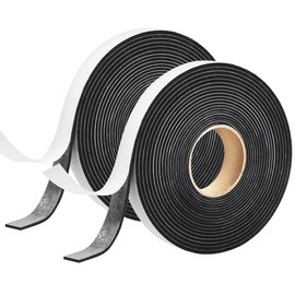 Seal Foam Tape,1/2 Inch W x 1/16 Inch T Weather Stripping for Door and Window, High Density Single Sided Closed Cell Door Insulation Weather Strip,2 Rolls 16FT Long Each