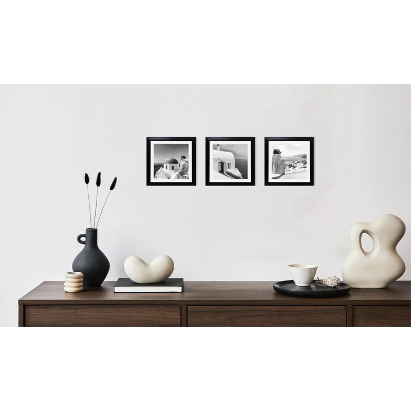 pf+a REAL GLASS 8x8 Photo Frame With Mount For 6x6