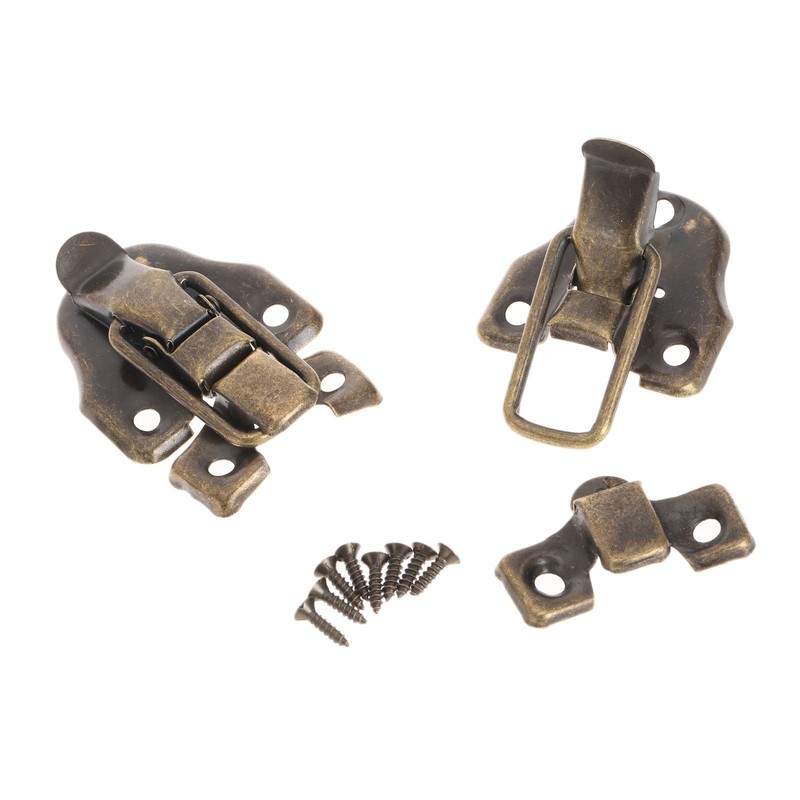 Dophee 4PCS Box Latch, Antique Toggle Catch Latch Clasp Bronze