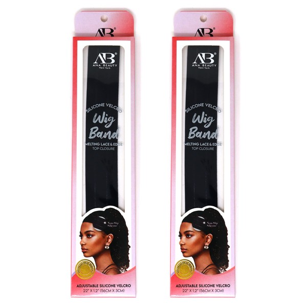 Ana Beauty Non-Slip Silicone Elastic Wig Band 2 pcs for