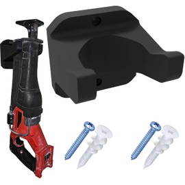 Reciprocating Saw Wall Mount - Compatible with Milwaukee M18 Sawzall - Mounting Hardware Included - Convenient Easy Storage