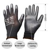 eVCom 12pairs PU Coated Black Work Gloves (improved quality). For