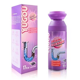 Yugou Sink Drain Cleaner, Lavender Sink Cleaner and Deodorizer, Foaming Drain Cleaner for Kitchen Sinks, Shower Drains, Tubs. 1pcs