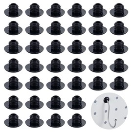 AHANDMAKER 80Pcs Pegboard Hook Locks, Display Rack Stopper, 3.5mm Hole Inventory Control Plugs Product Stoppers Display Hooks for Peg Board Slat Wall Panels, Black