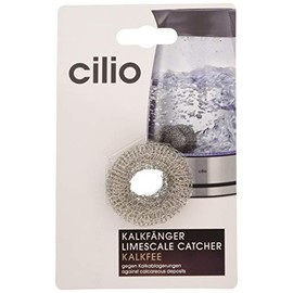 Cilio Caffenu Limescale Catcher, Stainless Steel/Glass, Grey, One Size