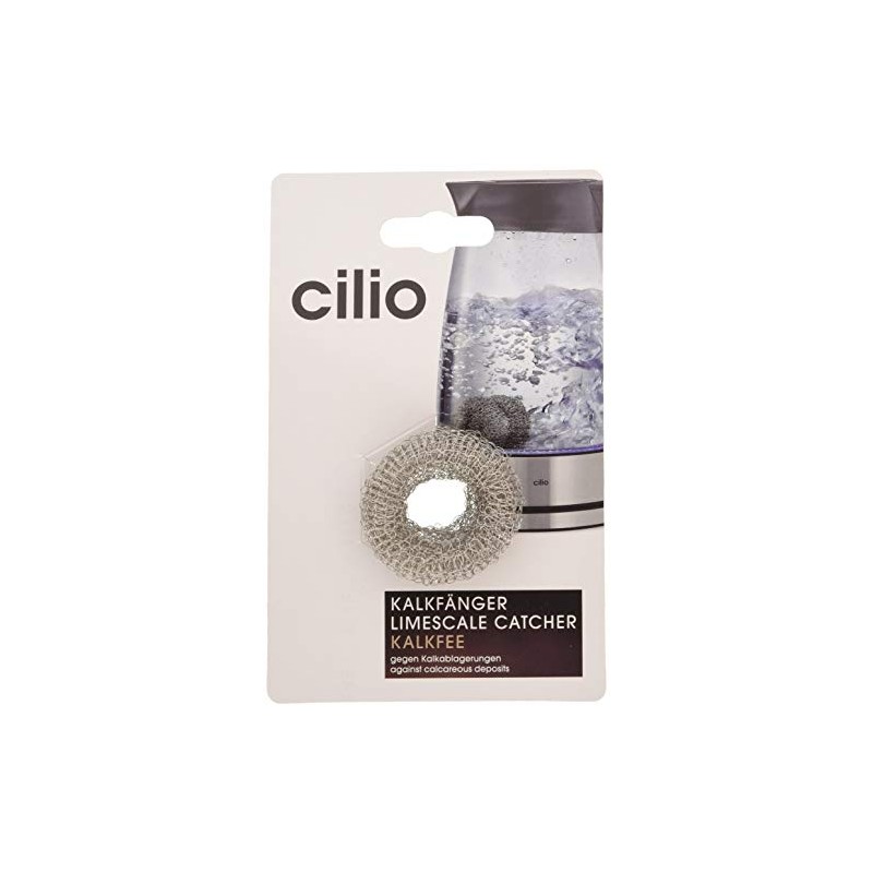 Cilio Caffenu Limescale Catcher, Stainless Steel/Glass, Grey, One Size