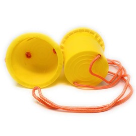 Pacapoco BUCKET STILTS (With Back), Height 4.7 inches (12 cm), JUGGLE 4 FUN (Yellow)