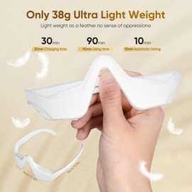 VIHBRAI Eye Microcurrent Goggles Device,EMS Microcurrent Eye Protector,Micro-Current 3D Vibration Eye Massager for Reduce Dark Circles Puffiness Wrinkles Relax Eye,Under Eye Red Light Therapys