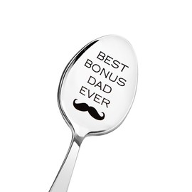 Best Bonus Dad Christmas Gifts - Retirement & Spoon Gift for Step Father - Tea & Coffee Lovers Present