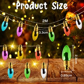 Gnome Fairy Lights Miniature, 2 m Fairy Lights Gnome Lamps for Christmas Decoration Dollhouse, Gnome Accessories Christmas, Miniature Gnome Accessories, for Dollhouse Christmas Decoration (Mehra)