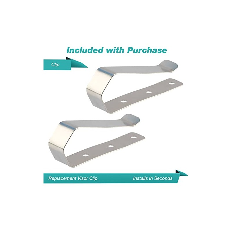 2 Stainless Steal Visor Clip Garage Door Opener Remote Replacement