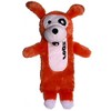 Rogz CS03 D Thinz Plush Dog Toy, Medium, Orange