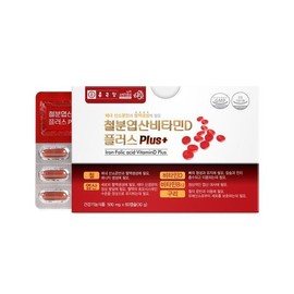 철분 엽산 비타민D 플러스 60캡슐 Iron Folic Acid Vitamin D Plus 60 Capsules