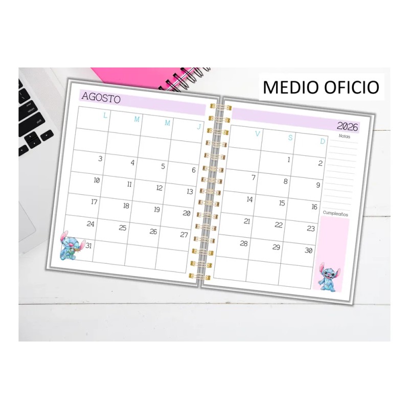 Agenda Escolar Maestra / Docente Stich Tierno 26-27