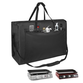 Portable Grill Carry Bag Compatible with Royal Gourmet PD1301R PD1301S Tabletop Grill, 24-Inch 3-Burner Table Top Griddle Carry Bag, Outdoor Water-resistant Grilling Accessories