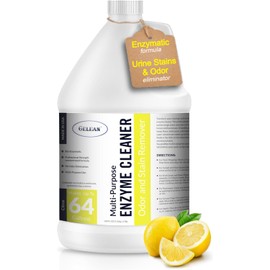 GELEAN Multi-Purpose Probiotic Enzyme Cleaner, (128 oz, Citrus) - Pet Stain and Odor Remover - Concentrated - Professional & Home Strength Drains, Floors, Bathrooms, Toilets Trash Can, Made in USA