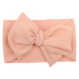 KIDOCHEESE Big Bows Headbands with Elastics Nylon Oversized Head Wraps and Large Hair Accessories for Newborns, Infants, Toddlers, and Kids