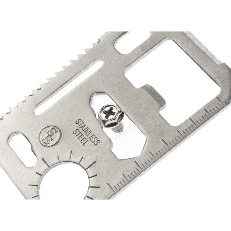 SE 11-Function Stainless Steel Survival Pocket Tool - Compact, Credit