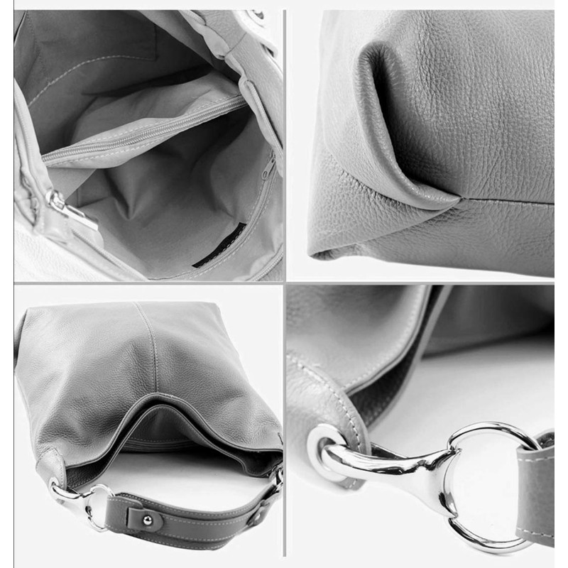 AmbraModa GL033 Women's Genuine Leather Handbag Shoulder Bag - Green