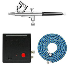 ABEST Dual Action Airbrush Compressor Complete kit Paint Tool for Hobby Model Craft Spraying