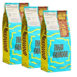 Thaan Oak Large Lump Charcoal – 3 Bag Bundle (7.7 lbs Each) | 100% Natural, Long-Burning Hardwood for Grilling, Smoking & Live Fire Cooking