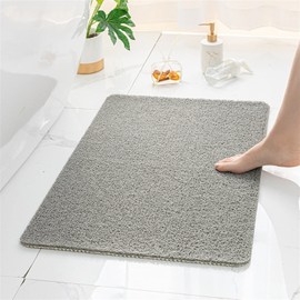 LKYJD Secure Mat, Non-Slip Bathtub Mat, The Ultimate Non-Slip Bath Mat, Shower Mat Floor Mat for Tub, Shower, Bathroom (Gray, 60x60cm(23.62"x23.62"))