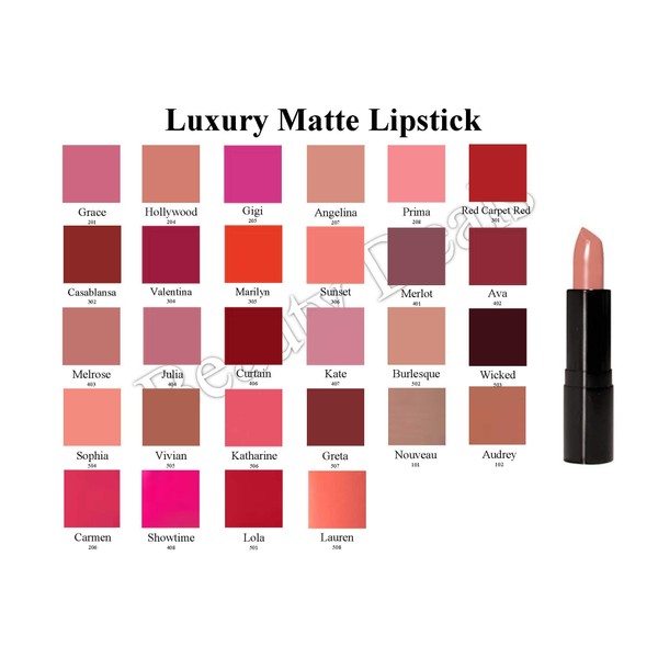 Beauty Deals Luxury Matte Lipstick Luxurious Hydrated Creamy Lipstick (Audrey)