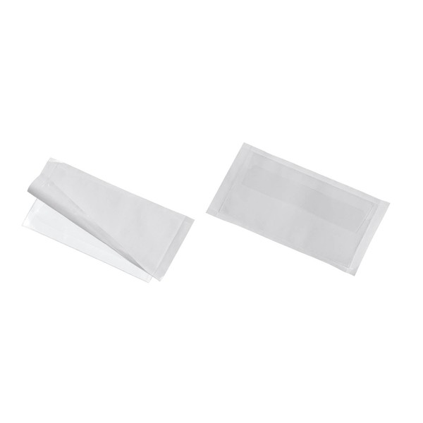 Durable Pocketfix Plus, Selbstklebetaschen mit Verschlusskappe für Visitenkarten, 10 Stück,
