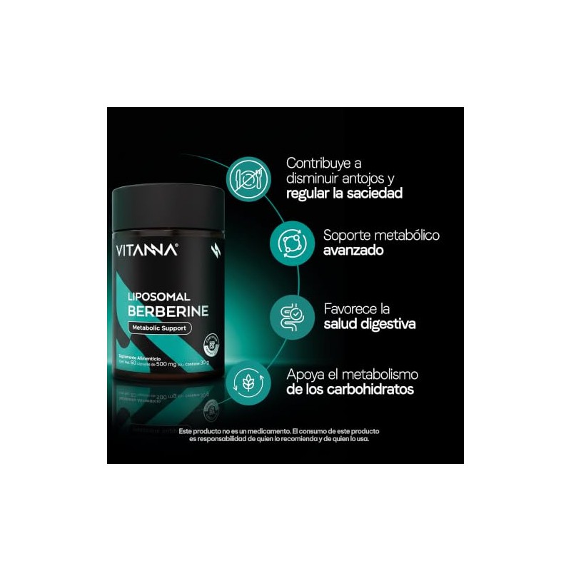 VITANNA® Berberina Liposomal 500 mg | 2 meses