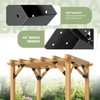 8 Pcs Pergola Brackets, 45-Degree Angle Bracket, Fit for 4''x4''
