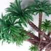 Wenrou Pack of 24 Plastic Coconut Palm Trees, Plastic Coconut