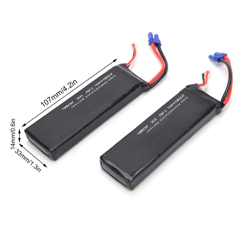 2pcs/lot Lipo Battery 7.4V 2700mAh for Hubsan H501 RC Quadcopter