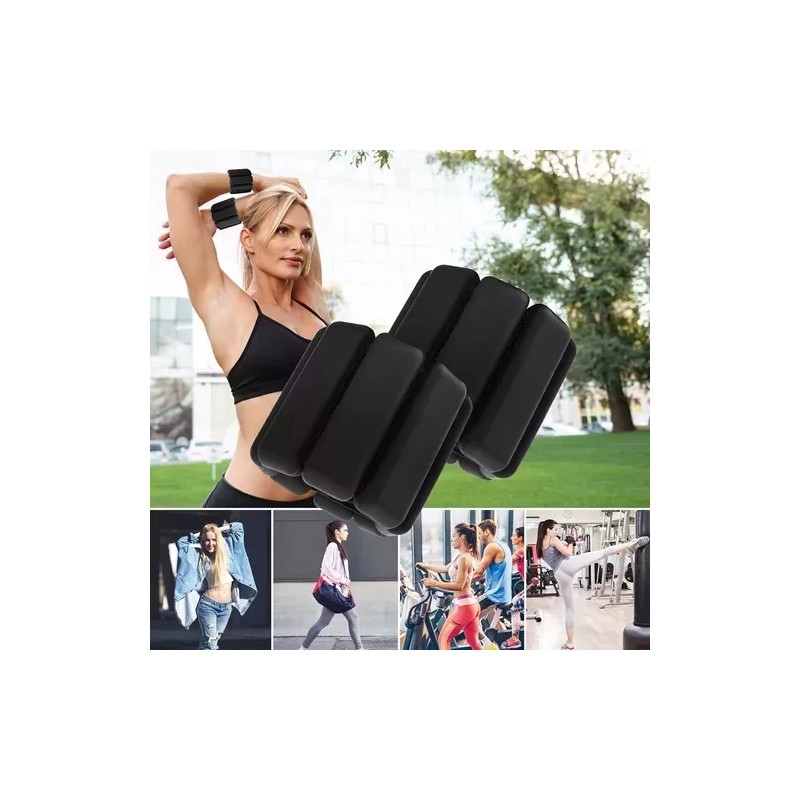 Shuang.W Muñequera Gym Pulsera De Pesas De Silicona 2 Libras