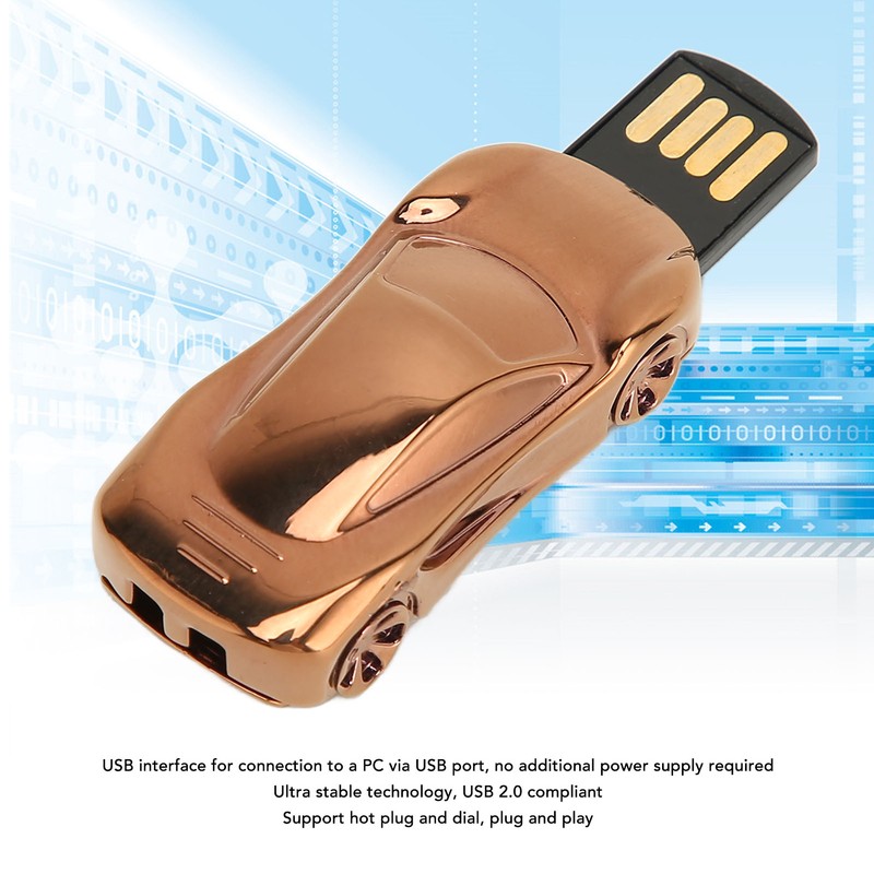 USB Flash Drive Mini Cool Sports Car Shape Plug and