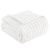 RUIKASI Fleece Throw Blanket for Sofa - White Single Fluffy