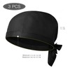 Beavorty Chef Hat Cooking Hats 3Pcs Elastic Back Skull Cap