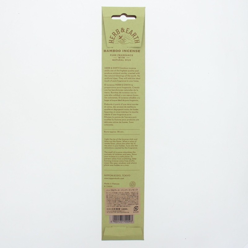 Nippon Kodo H&E Bamboo Incense 09 Lemongrass, Pack of 20