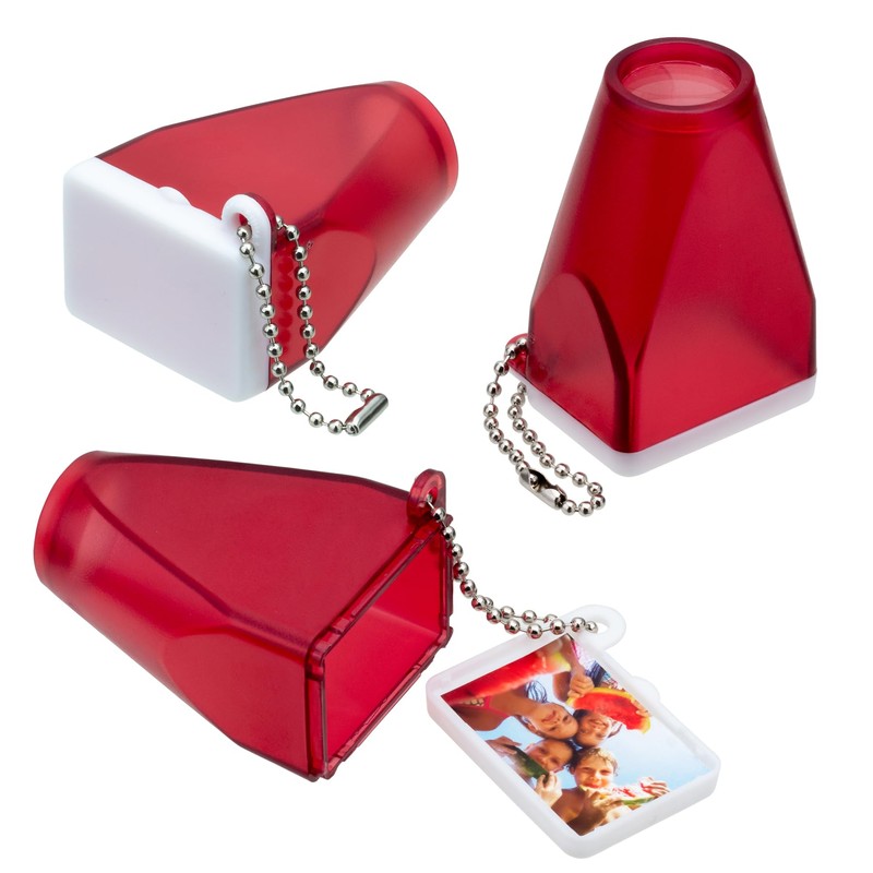 Neil Enterprises Inc. Red Translucent Full Frame Viewer Keychain -