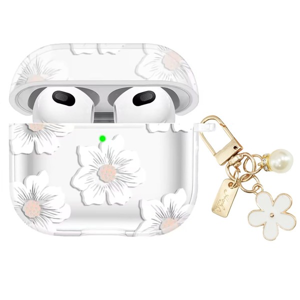 OETKER Compatible Airpods 4 Case for Women Cute, Clear Floral