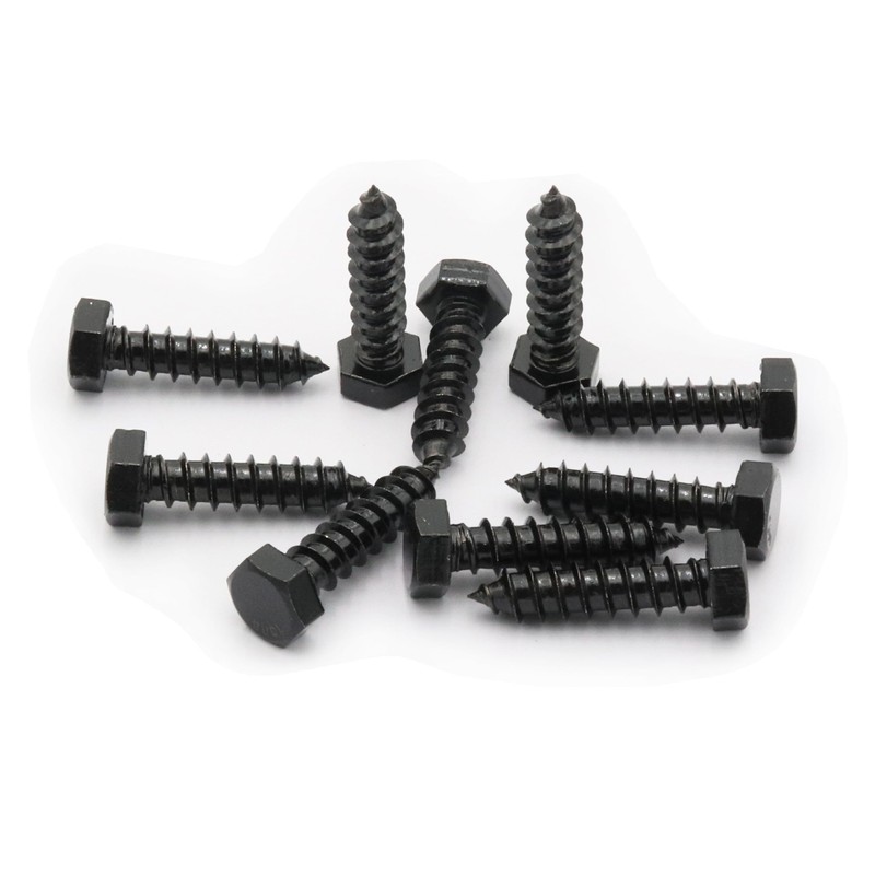 LBY 12pcs Lag Screws, 3/8" x 1-1/2" Hex Head Lag