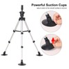 Wig Stand Tripod with Suction Cups Mini Adjustable Mannequin Head