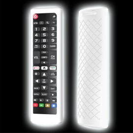 Case for LG TV Remotes, Cover for LG Smart TV Remote Control AKB75095307 AKB75375604 AKB74915305 Original, Replacement Silicone Skin Sleeve Glow in The Dark White