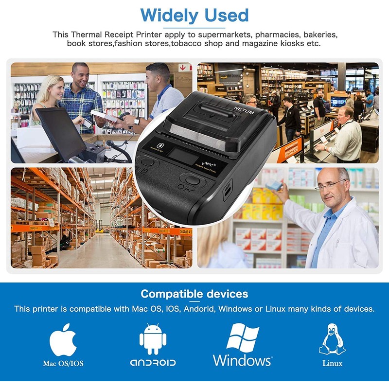 NETUM Label Maker - Bluetooth Thermal Label Printer Portable Barcode