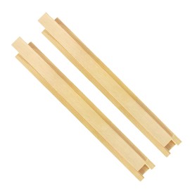 Wooden Undermount Drawer Slides Classic Guide Center Mount Track 15.7 Inchs, Wood Glides Bottom Rails Replacement Kit(S002-16IN-2P)